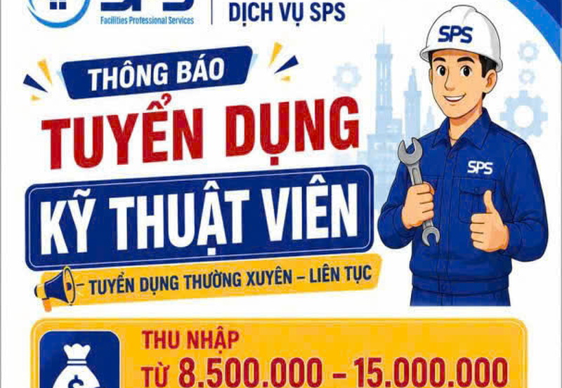 THÔNG BÁO TUYỂN DỤNG KỸ THUẬT VIÊN